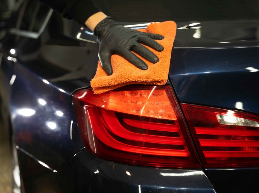 Orange peel effect on car paint