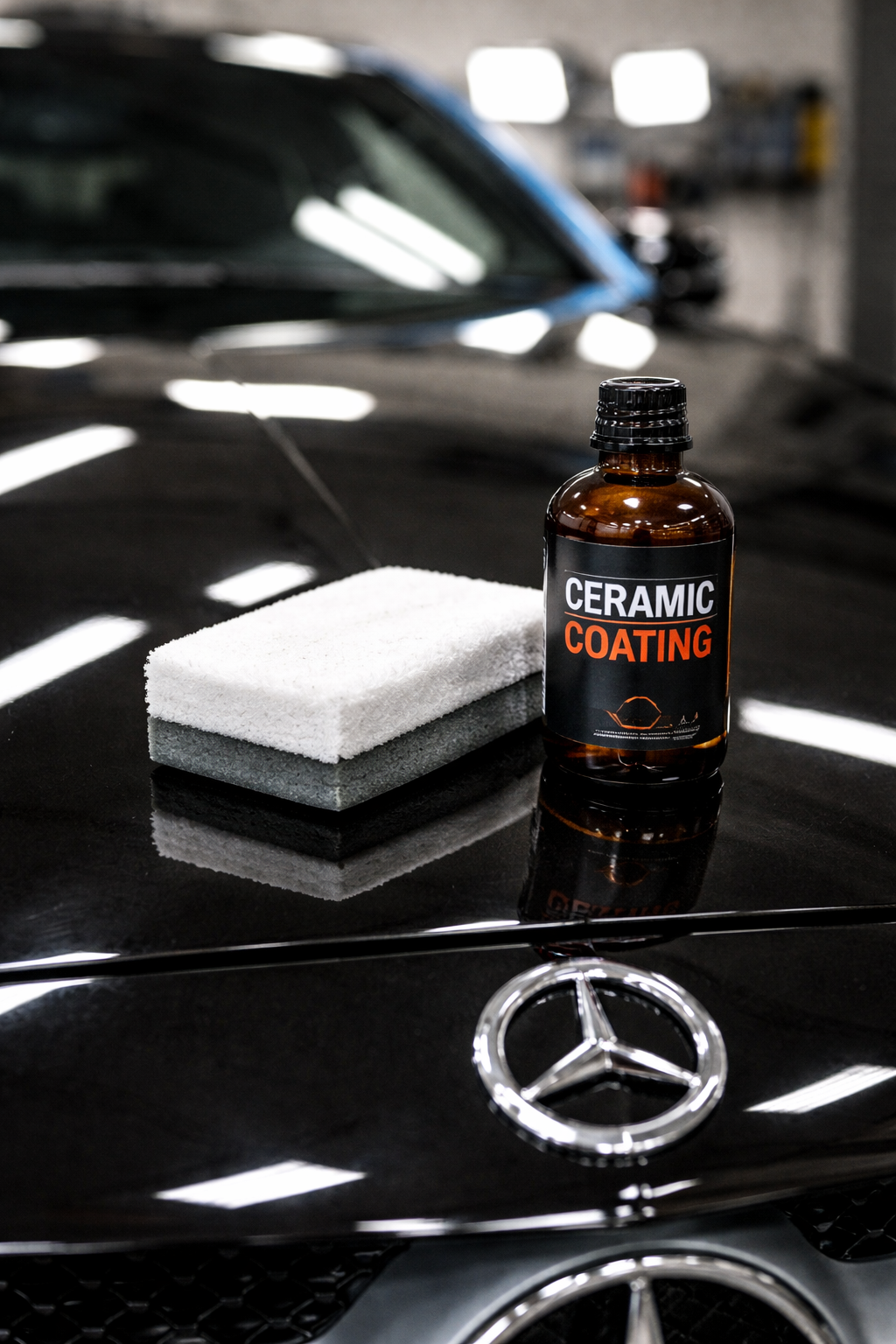 Ceramic coating on top of a Mercedes