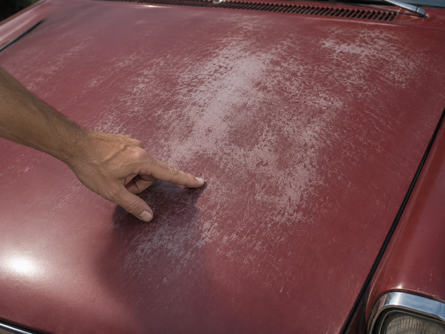 Oxidizing car paint