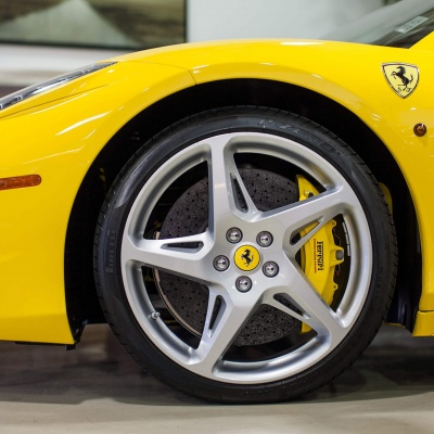 Yellow Ferrari Wheel